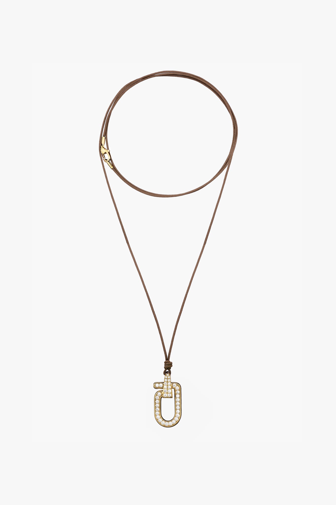Reine Full Pavé Cord Necklace