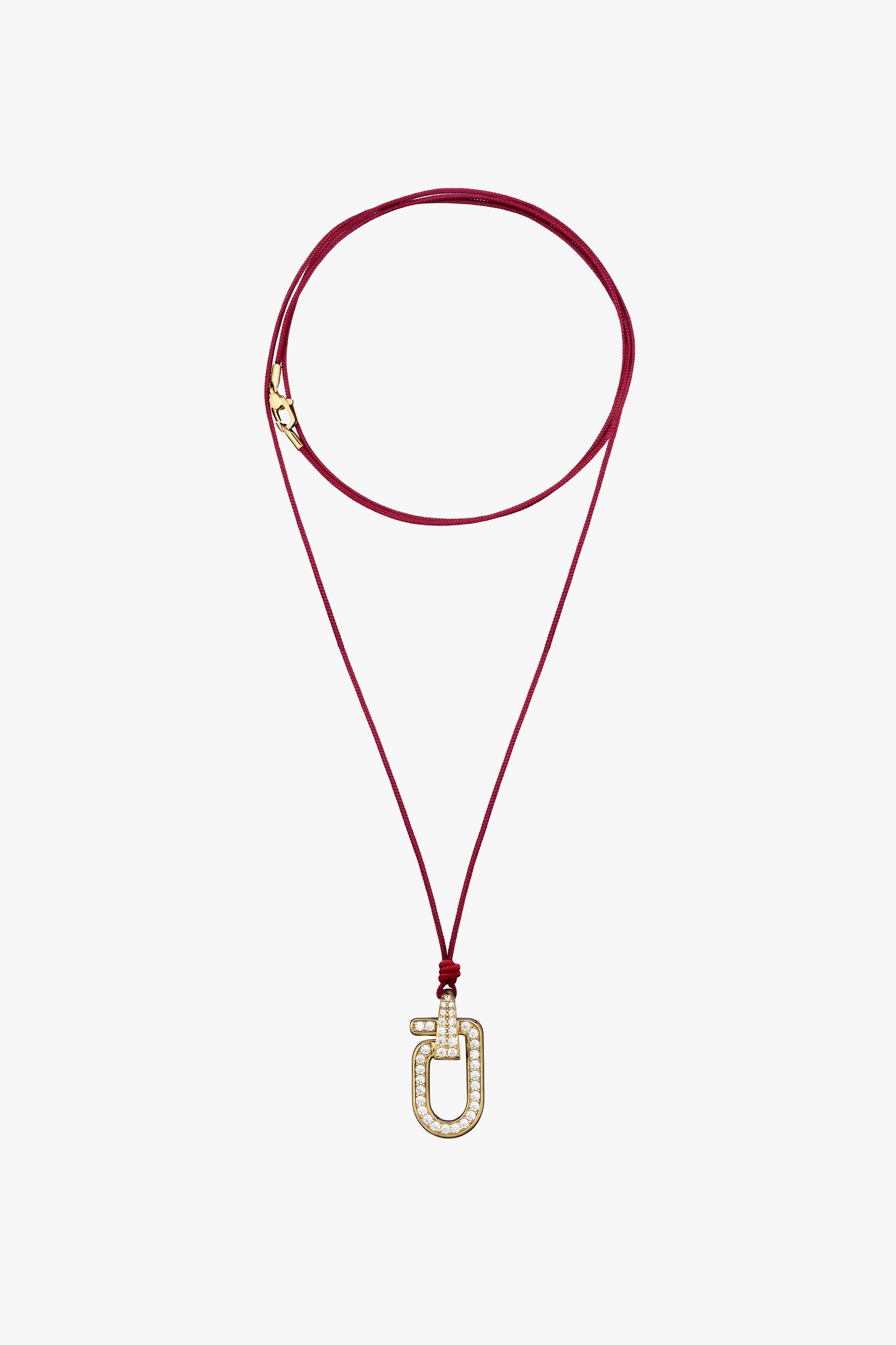 Reine Full Pavé Cord Necklace