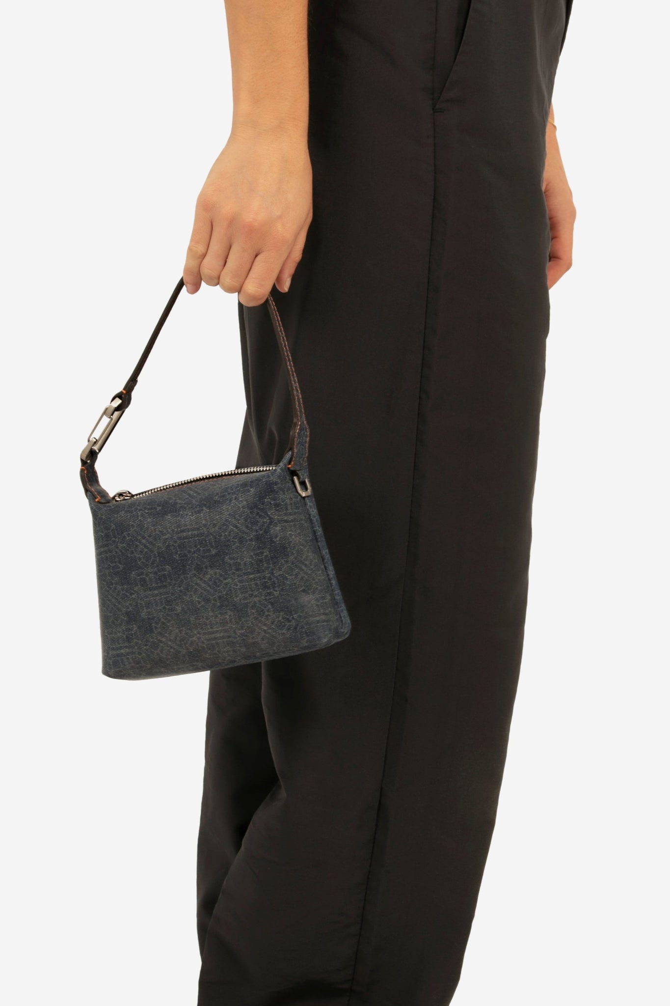 Slim Denim Stone Moon Bag