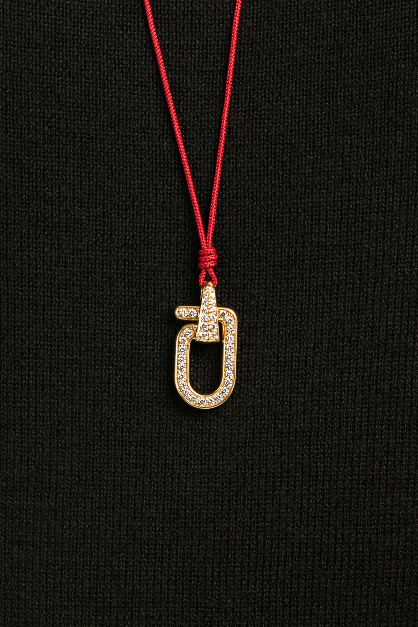 Reine Full Pavé Cord Necklace
