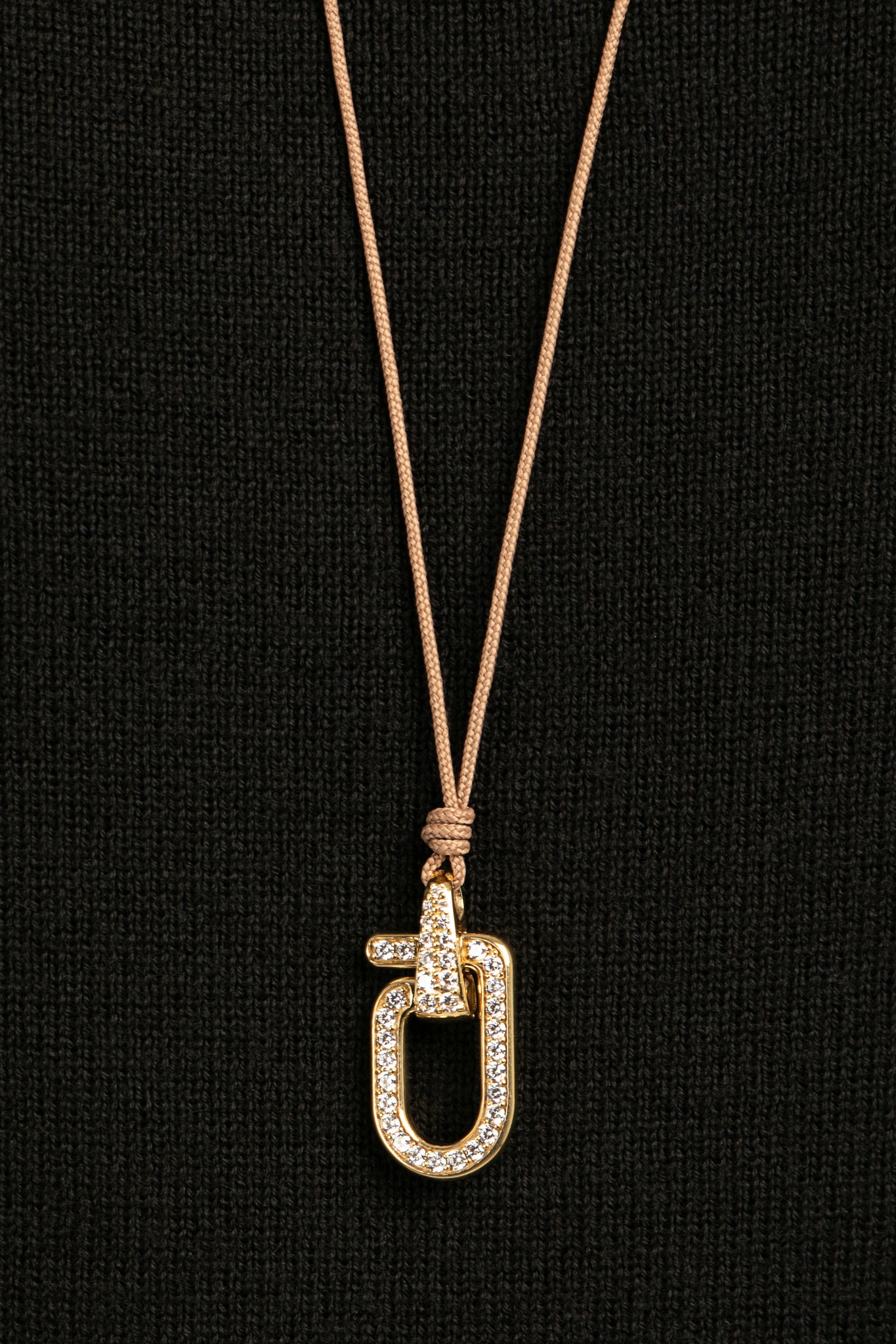 Reine Full Pavé Cord Necklace