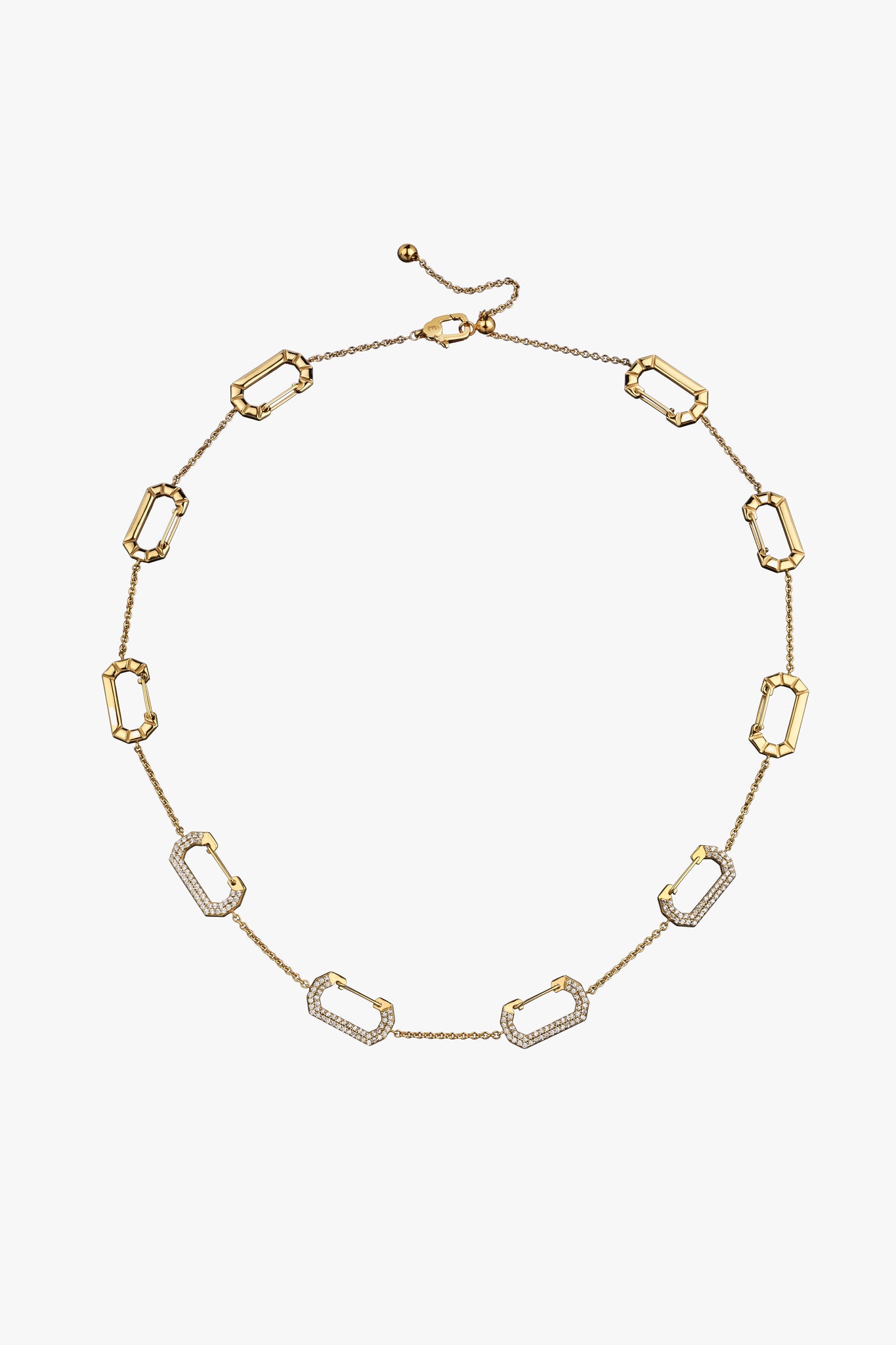 Chiara Link Necklace Full Pavé