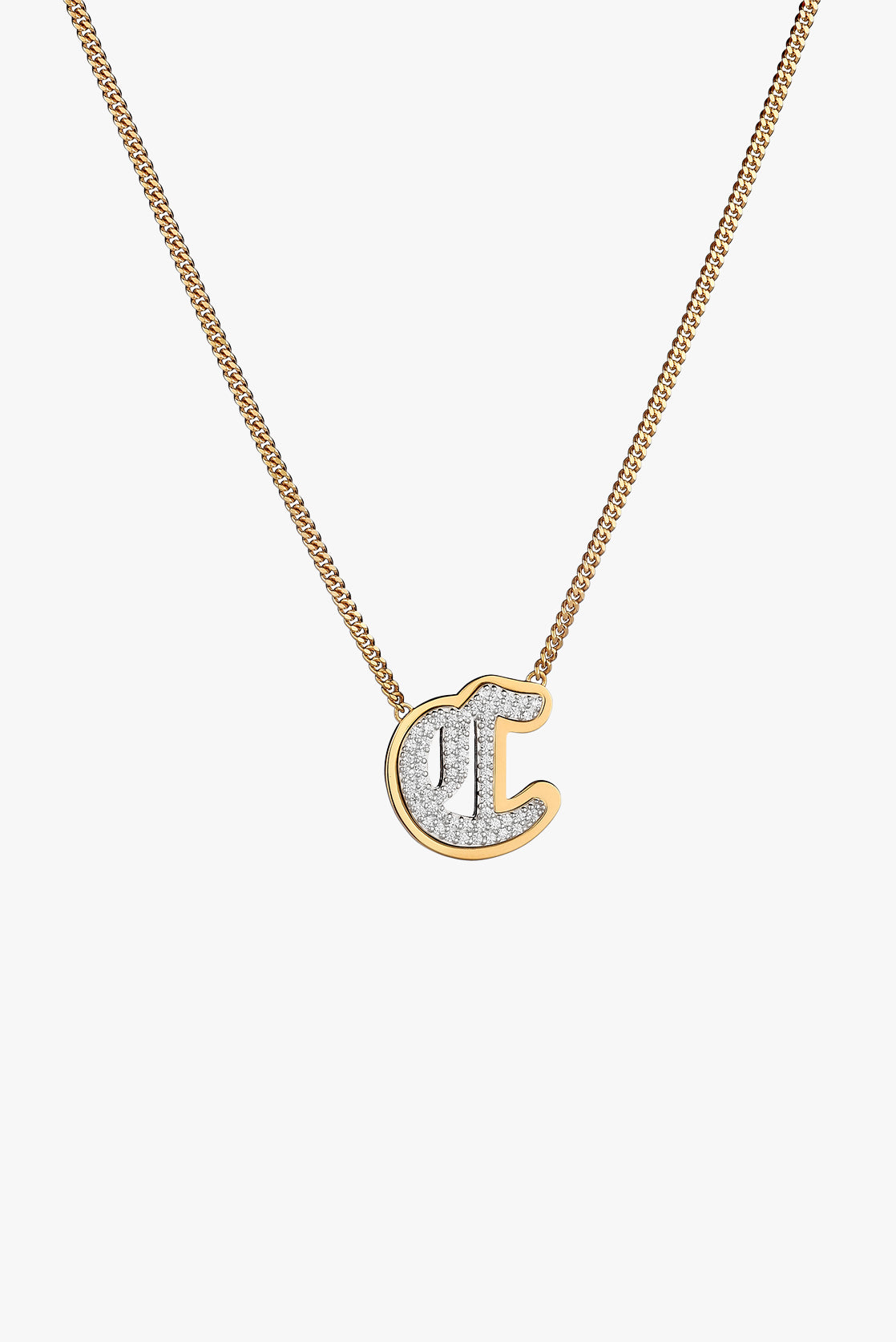 Initial Necklace Full Pavé